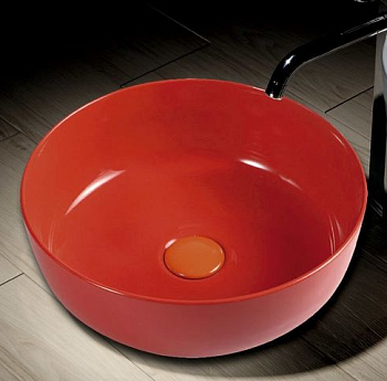 Фигурный умывальник MELANA 800-T4003-B3 красный